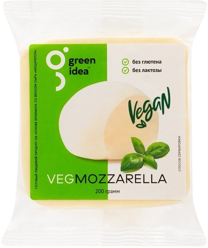 Пищевой продукт на основе крахмала Green Idea со вкусом сыра Моцарелла