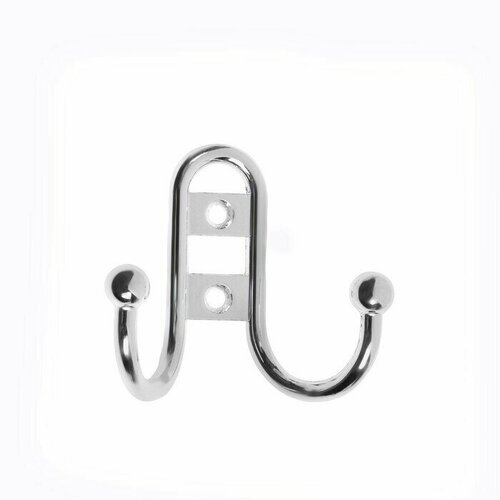 Крючок-вешалка двухрожковый арт220L LIGHT цвет хром 650₽