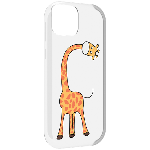 Чехол MyPads жирафик детский для UleFone Note 6 / Note 6T / Note 6P задняя-панель-накладка-бампер