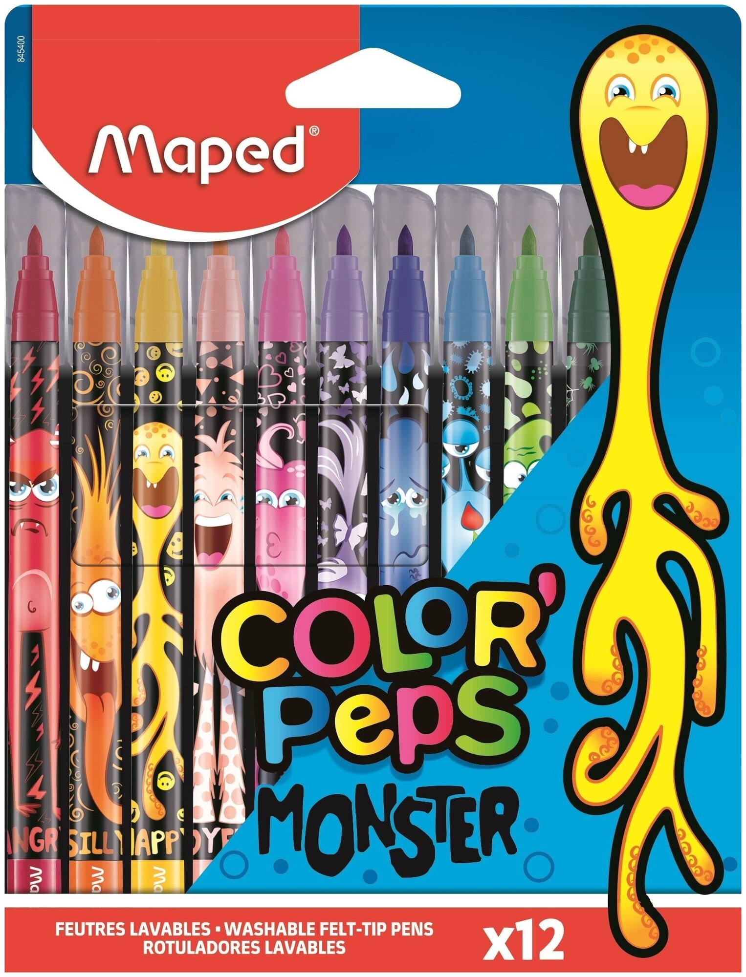 Фломастеры Maped Color'peps monster 12 цветов (845400)