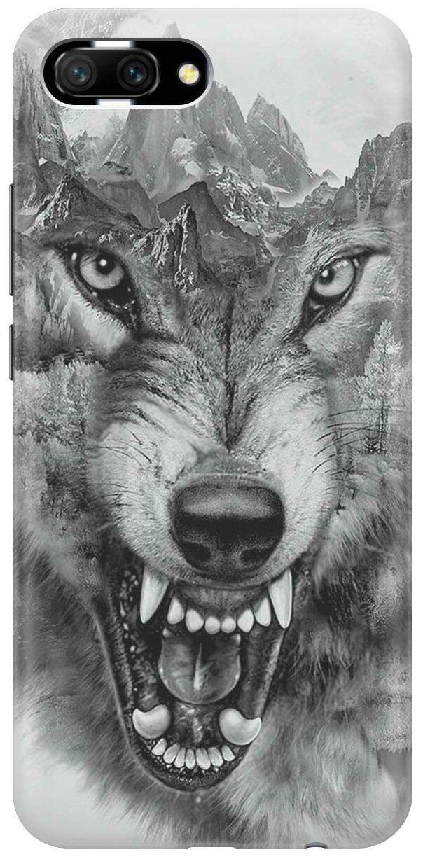 RE: PAЧехол - накладка ArtColor для Honor 10 с принтом "Волк в горах"