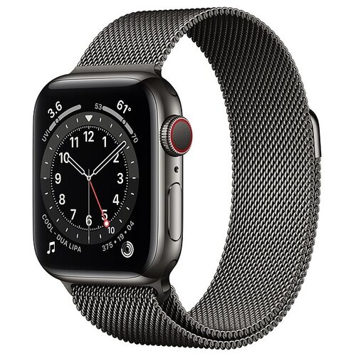 фото Умные часы apple watch series 6 gps + cellular 40мм stainless steel case with milanese loop, графит