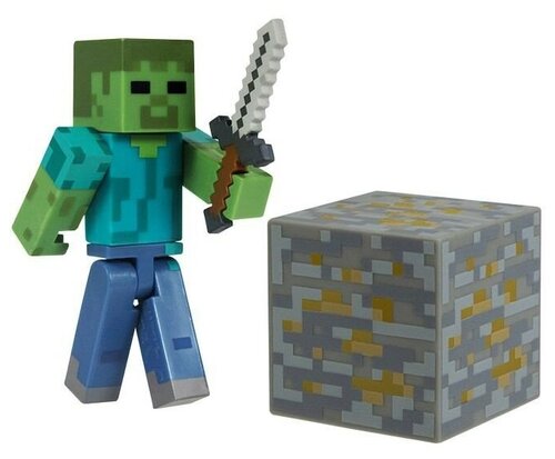 Фигурка Jazwares Minecraft Зомби 16509, 4 см