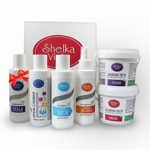 Shelka Vista Косметический набор для шугаринга и депиляции Maxi классический масло ши рафинированно 500 гр