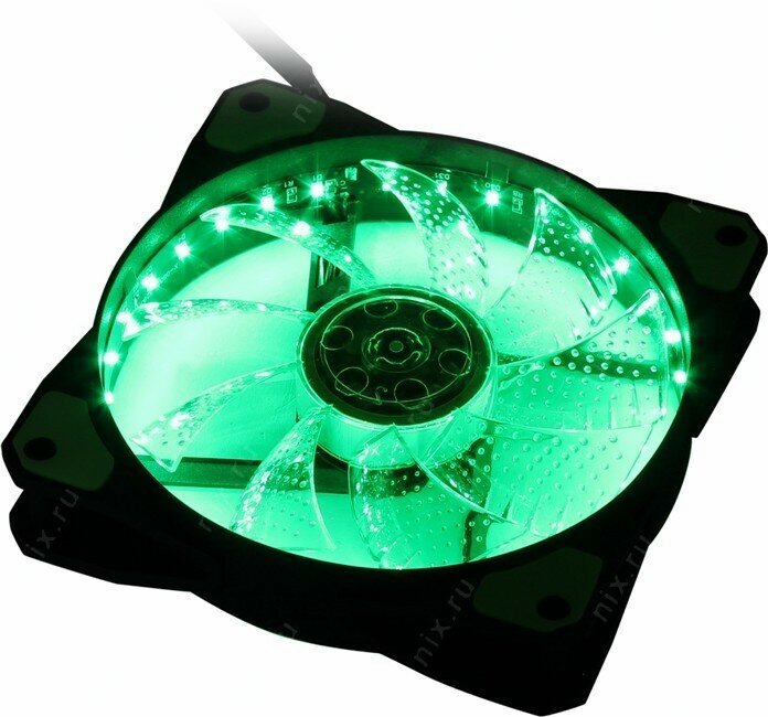 Система охлаждения для корпуса GameMax Galeforce 32 x Green LED, черный/зеленый - фото №12