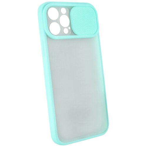 фото Защитный чехол с защитой камеры для iphone 12 / 12 pro / на айфон 12 / 12 про / бампер / накладка / голубой luxcase