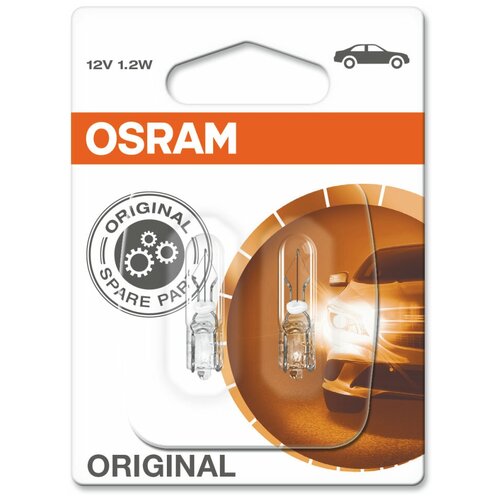 Лампа 12V W1.2W W2x4.6d бесцокольная блистер (2шт.) OSRAM 2721-02B