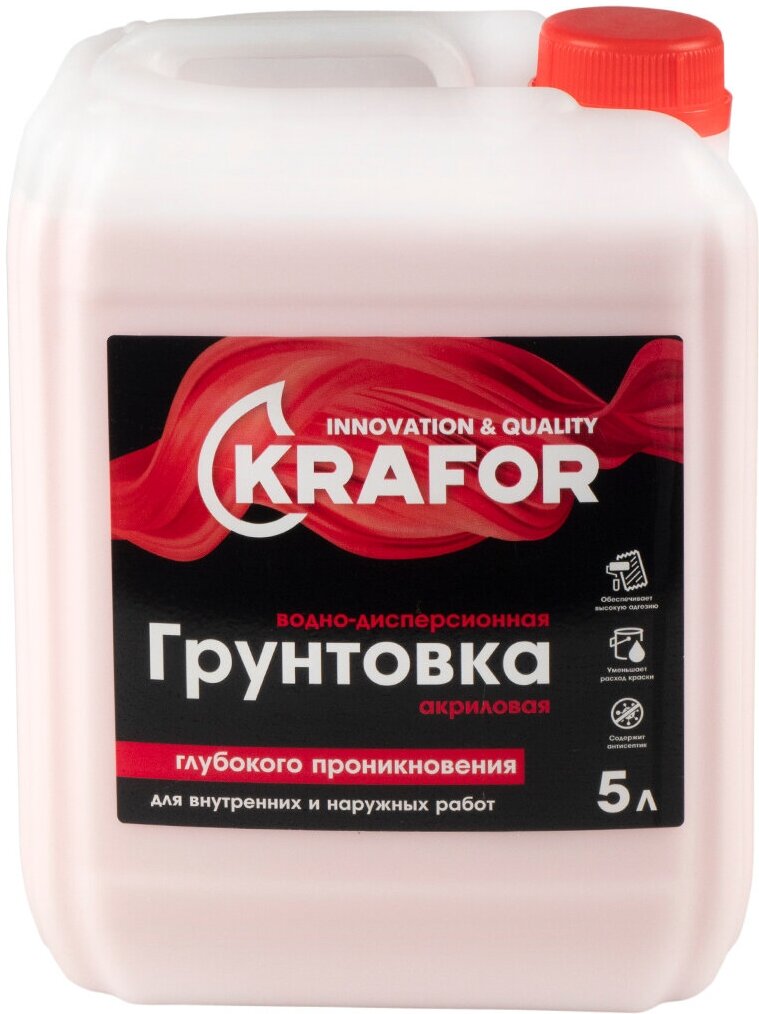 Грунтовка глубокого проникновения Krafor, 5 л