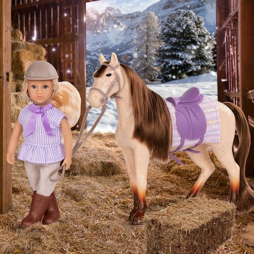 Кукла 15 см Lori Марджори наездница с лошадью