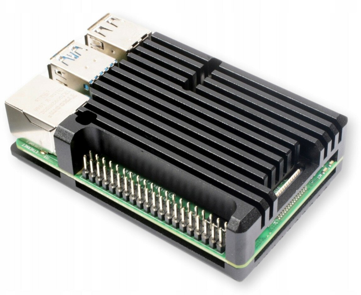 Корпус Qumo Aluminium Case for Raspberry Pi 4, black - фото №6