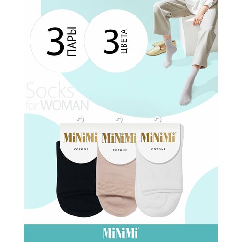 Носки MiNiMi, 3 пары, размер 35-38 (23-25), мультиколор носки женские minimi mini cotone 1201
