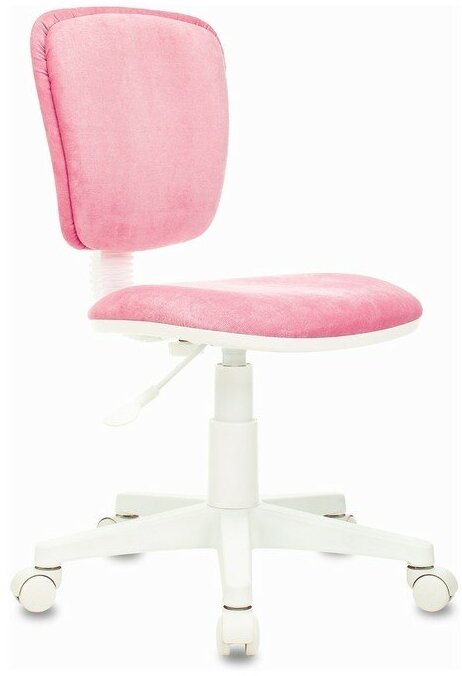Кресло детское розовое ткань вельвет CH-W204NX/VELV36