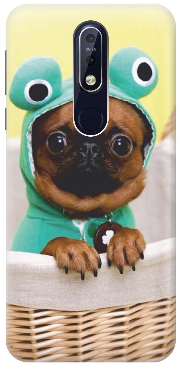 RE: PAЧехол - накладка ArtColor для Nokia 7.1 (2018) с принтом "Собака в смешной шапке"