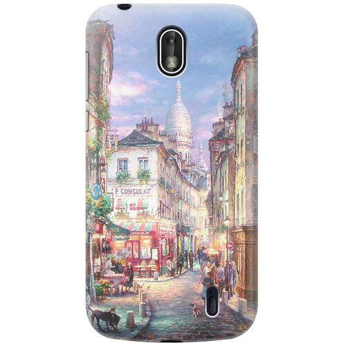 фото Re:pa накладка transparent для nokia 1 с принтом "пейзаж монмартра"
