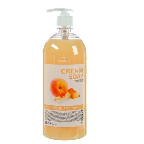 Купить Мыло жидкое крем-мыло Pro-Brite Cream Soap Персик и йогурт 1л с дозат 1556529