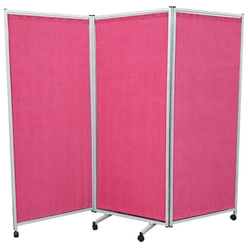 Ширма перегородка 3-секционная Рукомфорт розовая