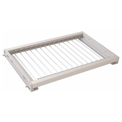 Сушка для тарелок Variant с рамкой в базу 600мм (ЛДСП 16мм), держатель задней стенки+регулировка по глубине, хром