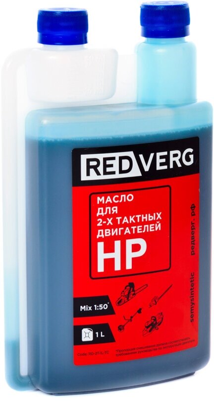 Масло для двухтактных двигателей RedVerg, RD-2T-1L-M, 860211, с дозатором