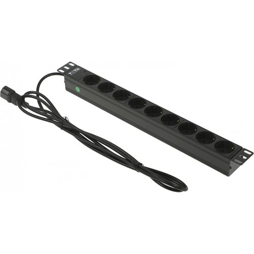 Блок распределения питания Lanmaster TWT-PDU19-10A9P4-30 гор размещ 9xSchuko базовые 10A C14 3м 3480₽