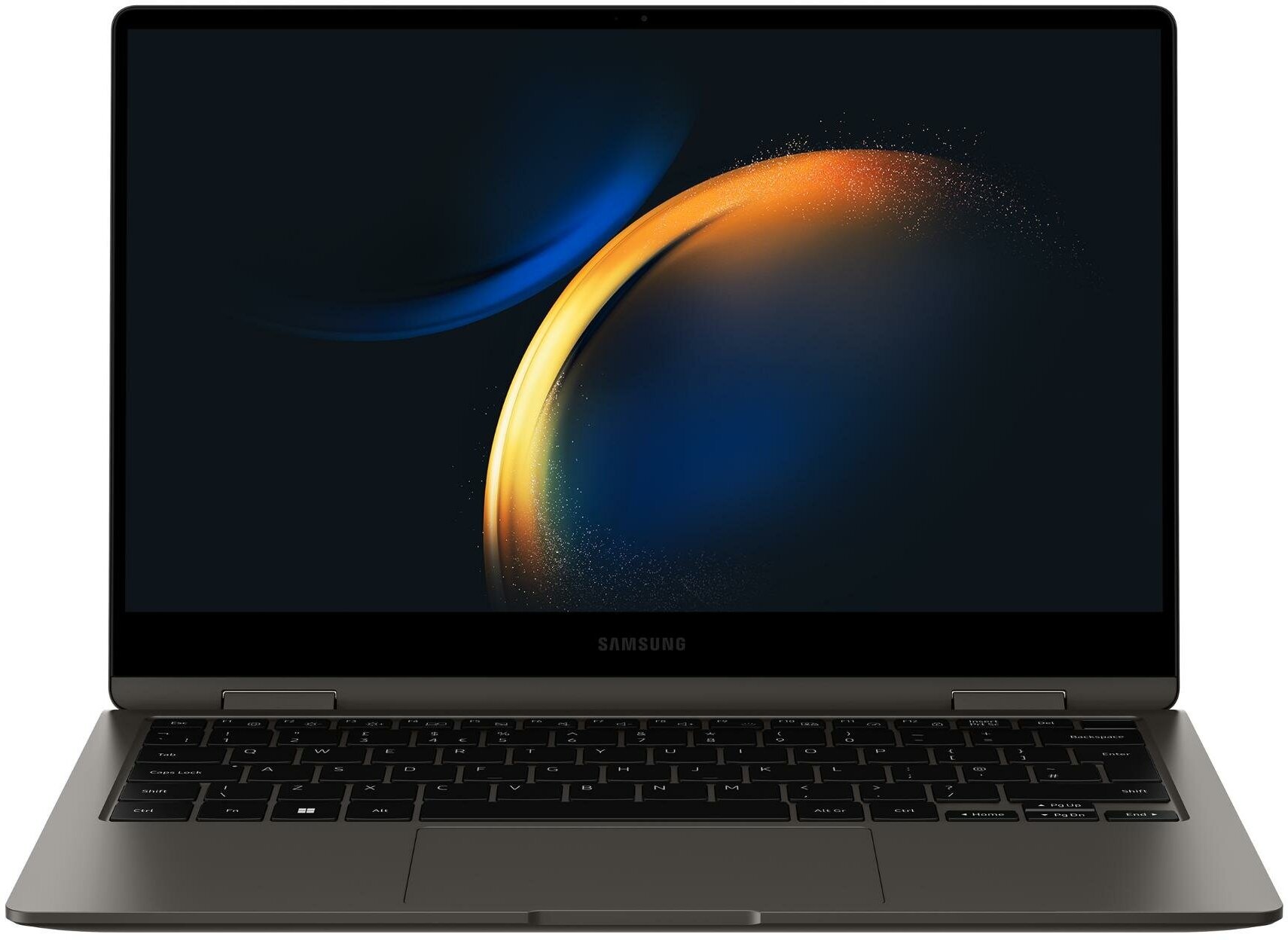 Ноутбук Samsung Galaxy Book3 360 NP730 13.3"(1920x1080) AMOLED/Core i7-1355U/16ГБ LPDDR4X/1ТБ SSD/Iris Xe/Win 11/темно-серый (NP730QFG-KA3IN)