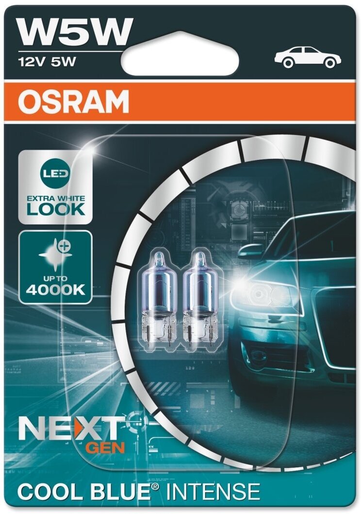 Сигнальная лампа OSRAM Cool Blue Intense W5W (5W 12V) 2шт