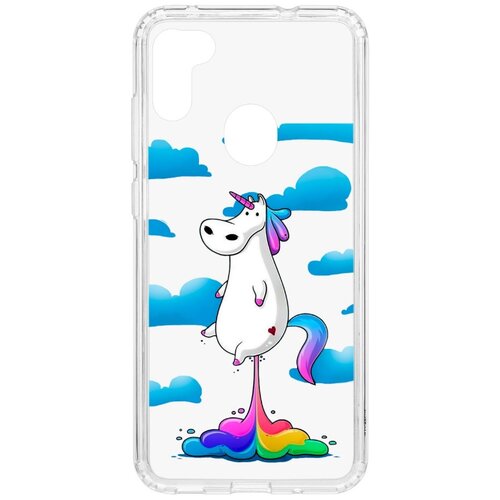 фото Чехол на samsung galaxy m11 kruche print flying unicorn