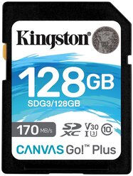 Карта памяти Kingston SDG3 128 GB, чтение: 170 MB/s, запись: 90 MB/s