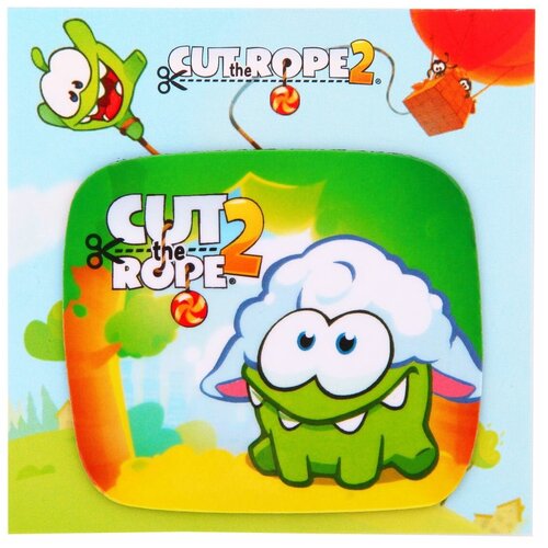 Магнит e-Best Cut The Rope2 Ам Ням в белом парике (СМ022)