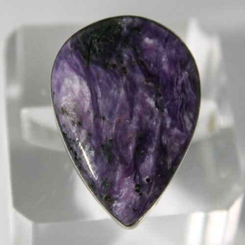 Кольцо True Stones, чароит, размер 17.5, фиолетовый кольцо true stones чароит размер 17 5 фиолетовый