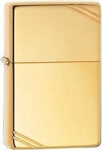 Зажигалка ZIPPO Vintage™ с покрытием High Polish Brass, латунь/сталь, золотистая, 38x13x57 мм