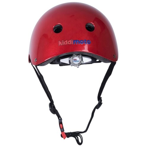 фото Шлем детский красный металлик, kiddi moto-m (53-58 см) kiddimoto