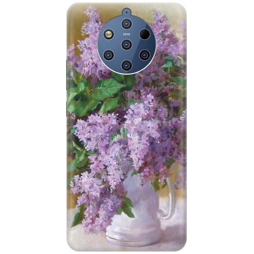 фото Cиликоновый чехол на nokia 9 pure view / нокиа 9 с принтом "букет сирени" gosso