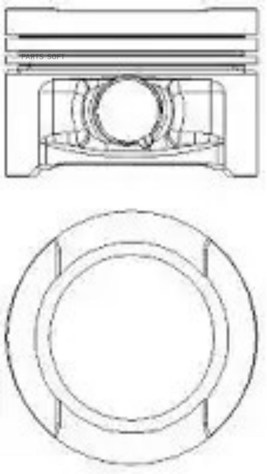 NURAL 8710590700 87-105907-00_поршень с кольцами! d81x1.2x1.5x2 +0.5\ Audi A4, VW Passat 1.6 95>