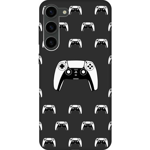 Матовый чехол Controller Pattern для Samsung Galaxy S23+ / Самсунг С23 Плюс с 3D эффектом черный матовый чехол vermouth для samsung galaxy s23 самсунг с23 плюс с 3d эффектом черный