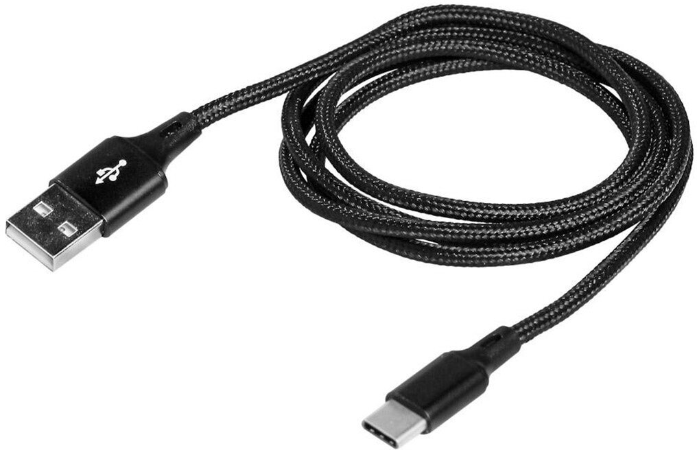 Кабель USB - Type-C 1м, черный нейлоновый (ACH-C-25) - фотография № 10