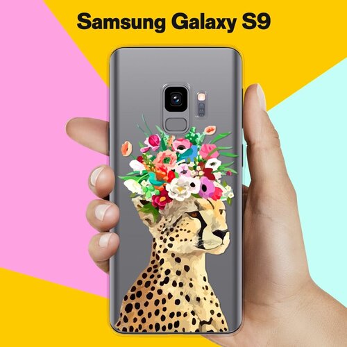 жидкий чехол с блестками розовый фламинго крупный план на samsung galaxy s9 самсунг галакси с9 Силиконовый чехол на Samsung Galaxy S9 Гепард / для Самсунг Галакси С9