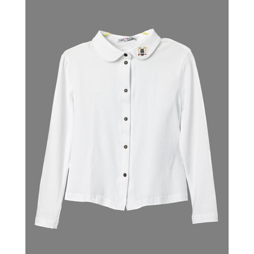 Блуза Bell Bimbo, размер 26/122, белый школьная блуза bell bimbo размер 158 розовый белый