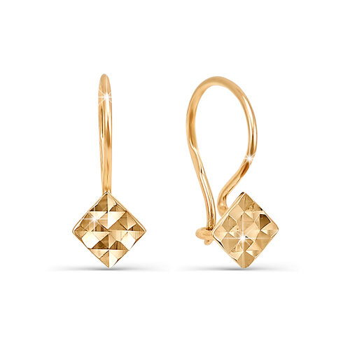 Серьги Яхонт, красное золото, 585 проба