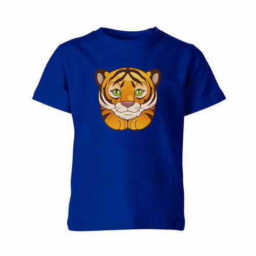 Футболка Us Basic, размер 8, синий детская футболка милый тигр 116 синий