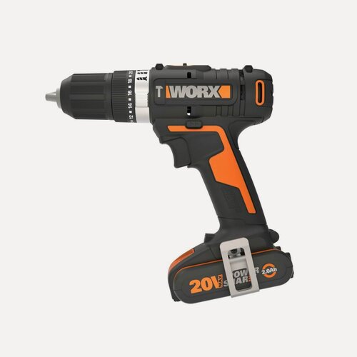 Изображение товара Дрель-шуруповерт ударная аккумуляторная WORX WX370, 50Нм, 20В, 2Ач x1, ЗУ 2А, кейс