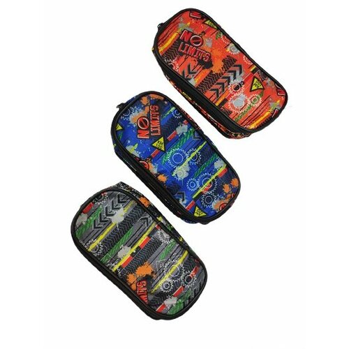 Пенал мягкий на молнии 3 отделения