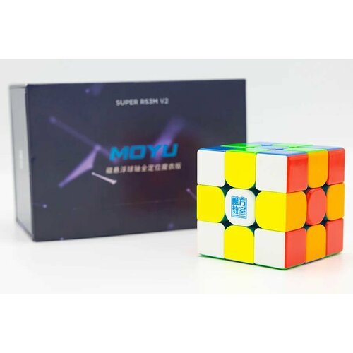 Кубик Рубика магнитный MoYu Super RS3M 3x3 v2 UV coated Ball-Core магнитный кубик рубика moyu rs3m цветной