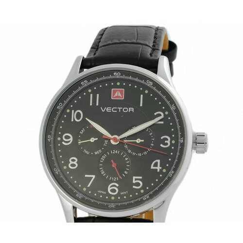 Наручные часы VECTOR, серебряный наручные часы vector наручные часы vector вектор vc8 115413 черный механизм япония черный