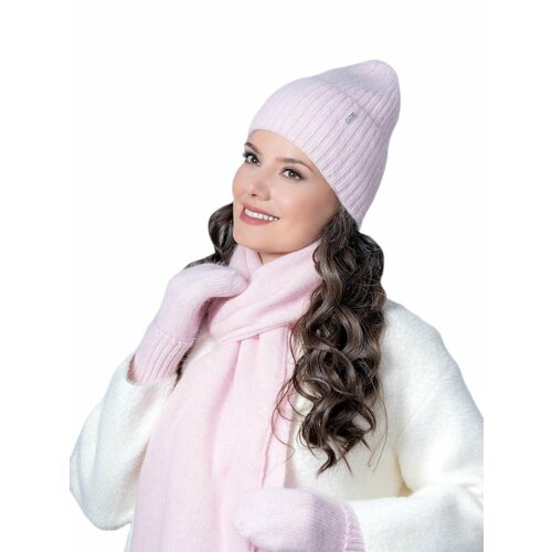 фото Шапка бини landre, размер 56-59 см, розовый