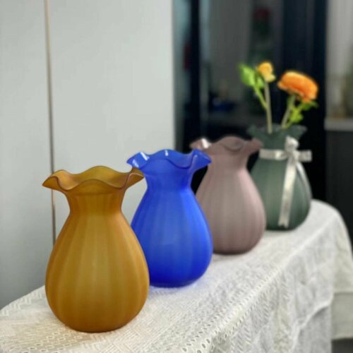 Ваза Matte коричневая, 15X20 см, Стекло