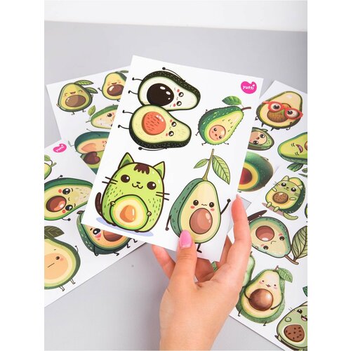 Стикерпак набор наклеек авокадо для детей виниловые