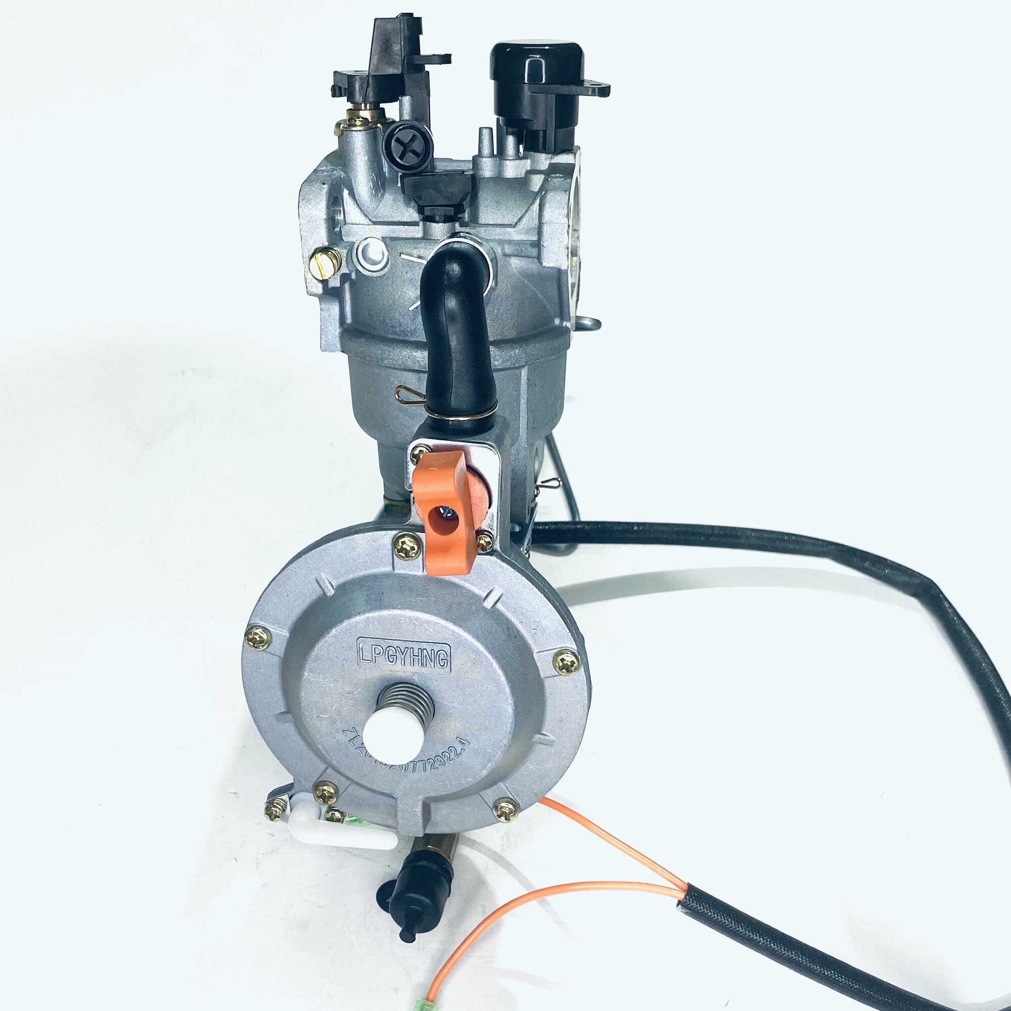 Карбюратор двухтопливный (газ-бензин) для генератора 5.0-6.5 кВт 188F/190F с электроклапаном - фотография № 1
