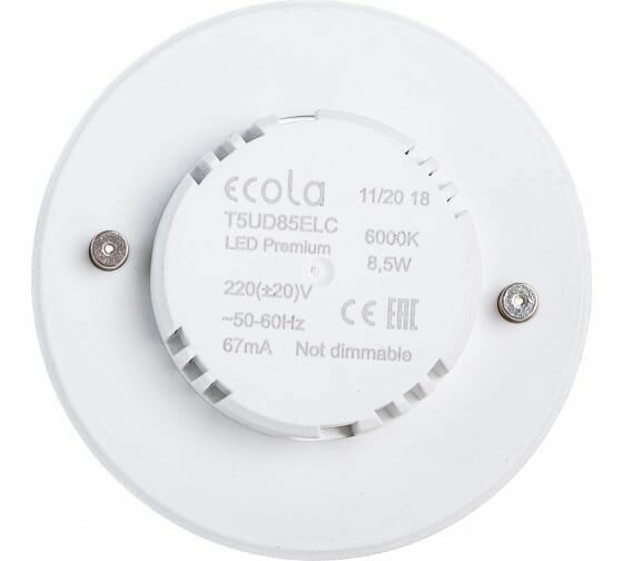 Ecola Лампа светодиодная Ecola GX53 8.5W (8W) 6000K 6K 27x75 матов. стекло Premium T5UD85ELC - фотография № 5