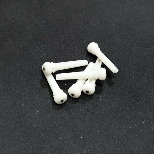 Держатели струн гитары 6 штук чёрные с белой точкой (Пин струнодержатель )