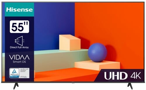 Телевизор Hisense 55A6K черный, 4K UHD, DVB-T, DVB-T2, DVB-C, DVB-S, DVB-S2, SMART TV, HDR